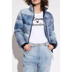 Love Moschino Light Blue Polyester Women Jacket -   -  Love Moschino.