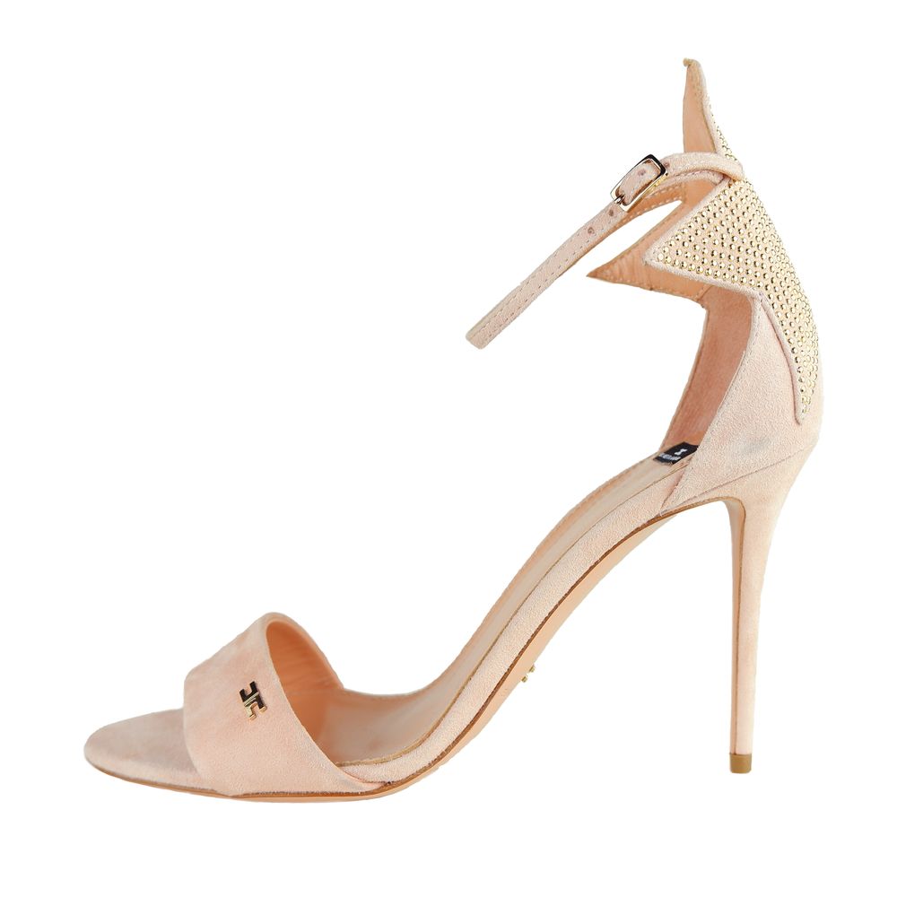 Elisabetta Franchi Studded Star Suede Heeled Sandals -   -  Elisabetta Franchi.