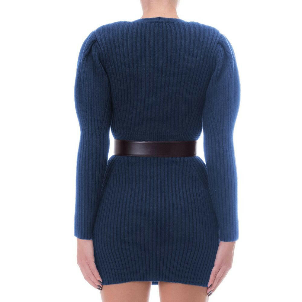 Elisabetta Franchi Blue Wool Women Dress -   -  Elisabetta Franchi.