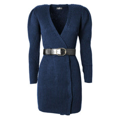 Elisabetta Franchi Blue Wool Women Dress -   -  Elisabetta Franchi.