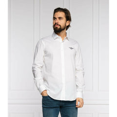 Aeronautica Militare White Cotton Men Shirt -   -  Aeronautica Militare.
