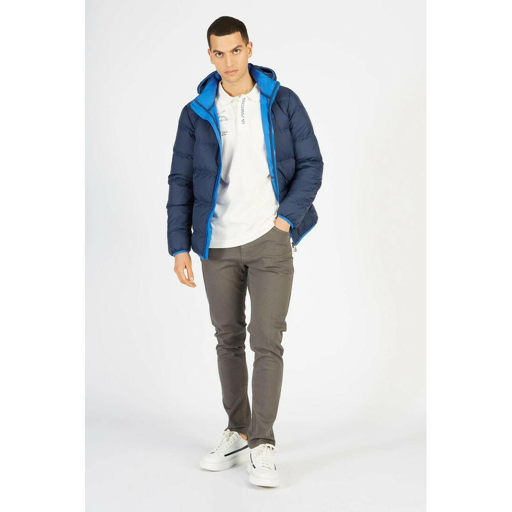 La Martina Blue Nylon Men Jacket -   -  La Martina.