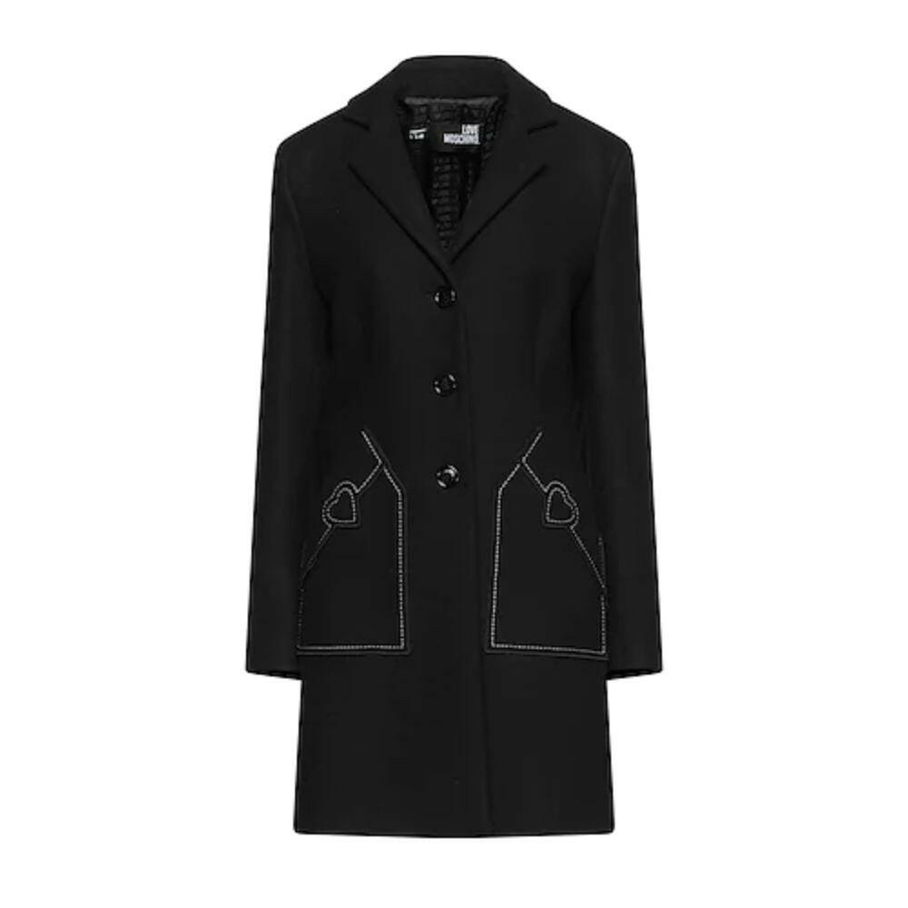 Love Moschino Black Wool Women Coat -   -  Love Moschino.