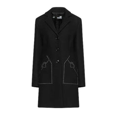 Love Moschino Black Wool Women Coat -   -  Love Moschino.