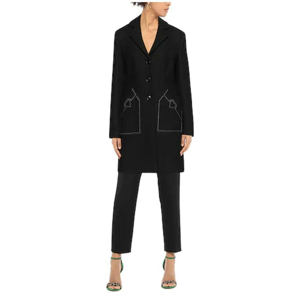 Love Moschino Black Wool Women Coat -   -  Love Moschino.