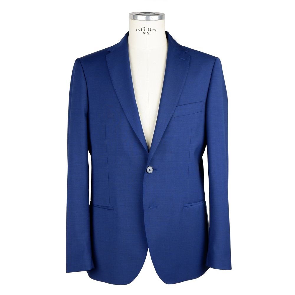 Emilio Romanelli Elegant Two-Button Men's Suit in Blue -   -  Emilio Romanelli.