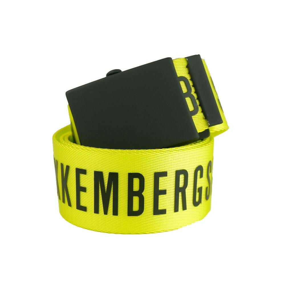 Bikkembergs Yellow Polyester Men Belt -   -  Bikkembergs.