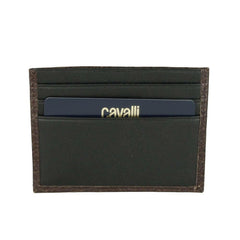 Cavalli Class Brown Calfskin Men Card Holder -   -  Cavalli Class.