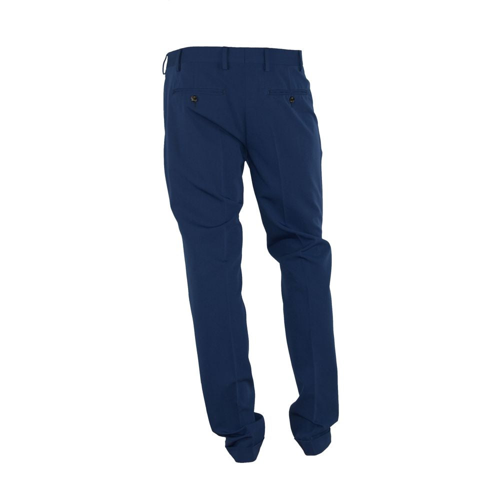 Made in Italy Elegant Blue Trousers for Sophisticated Men -   -  Made in Italy.