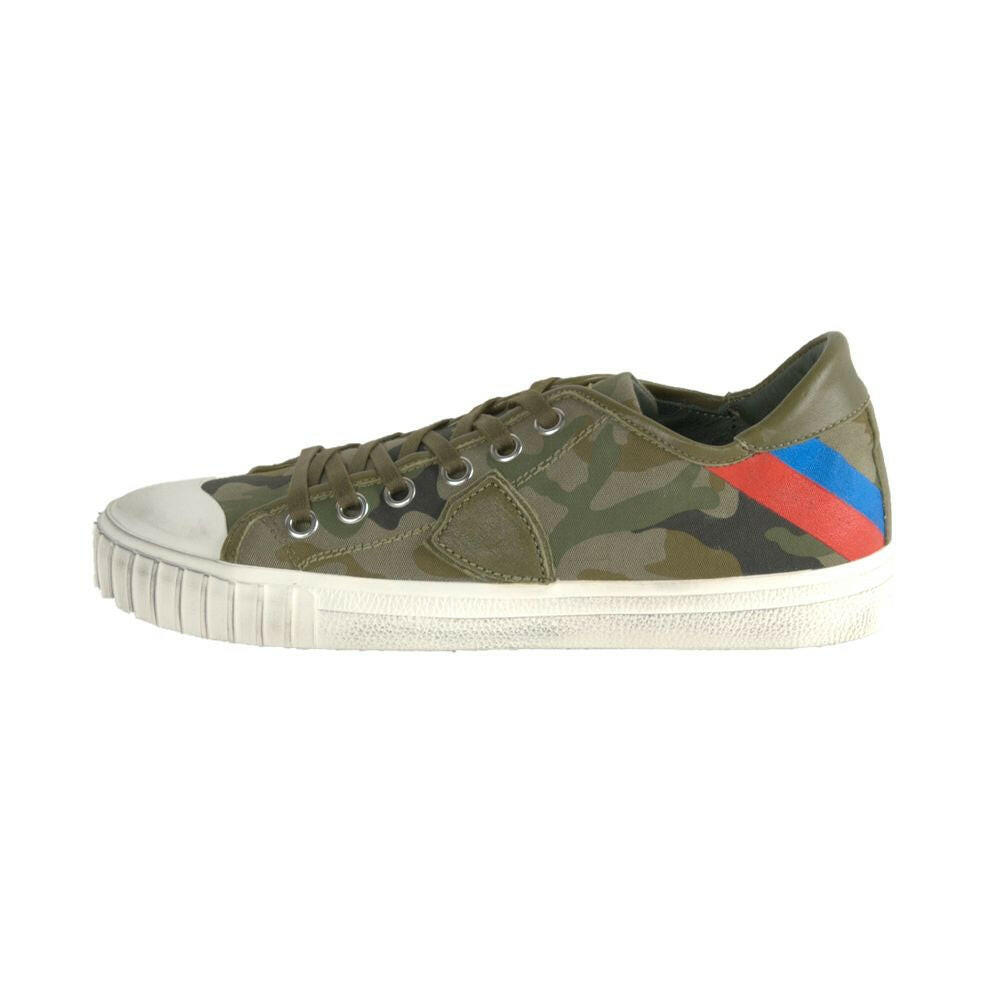 Philippe Model Green Leather Men Sneaker -   -  Philippe Model.