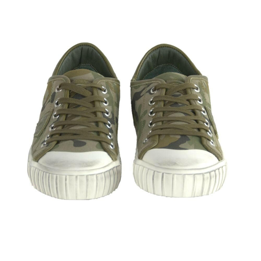 Philippe Model Green Leather Men Sneaker -   -  Philippe Model.