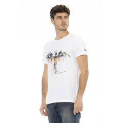 Trussardi Action White Cotton Men T-Shirt -   -  Trussardi Action.