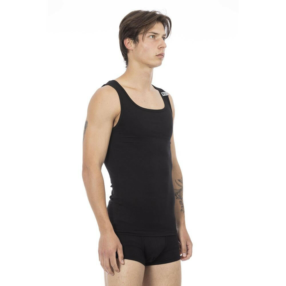 Bikkembergs Black Cotton Men's Tank Top -   -  Bikkembergs.