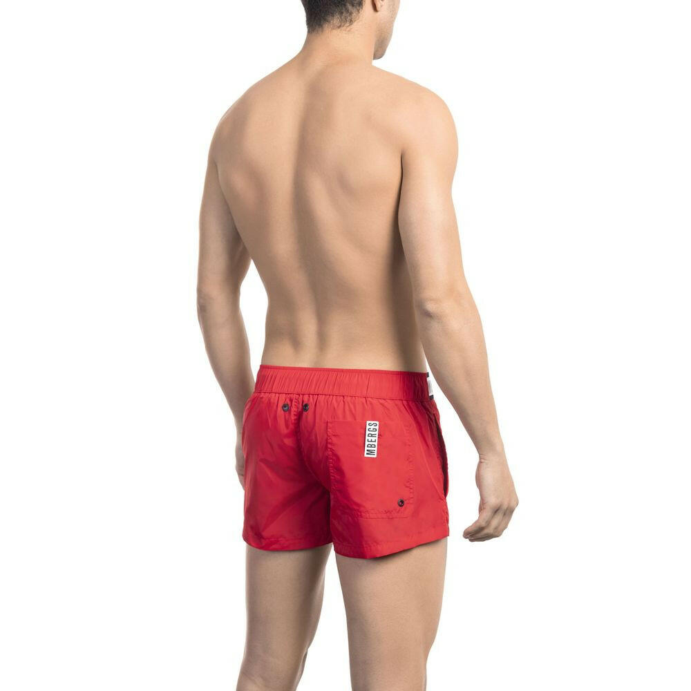 Bikkembergs Red Polyamide Men Swim Short -   -  Bikkembergs.