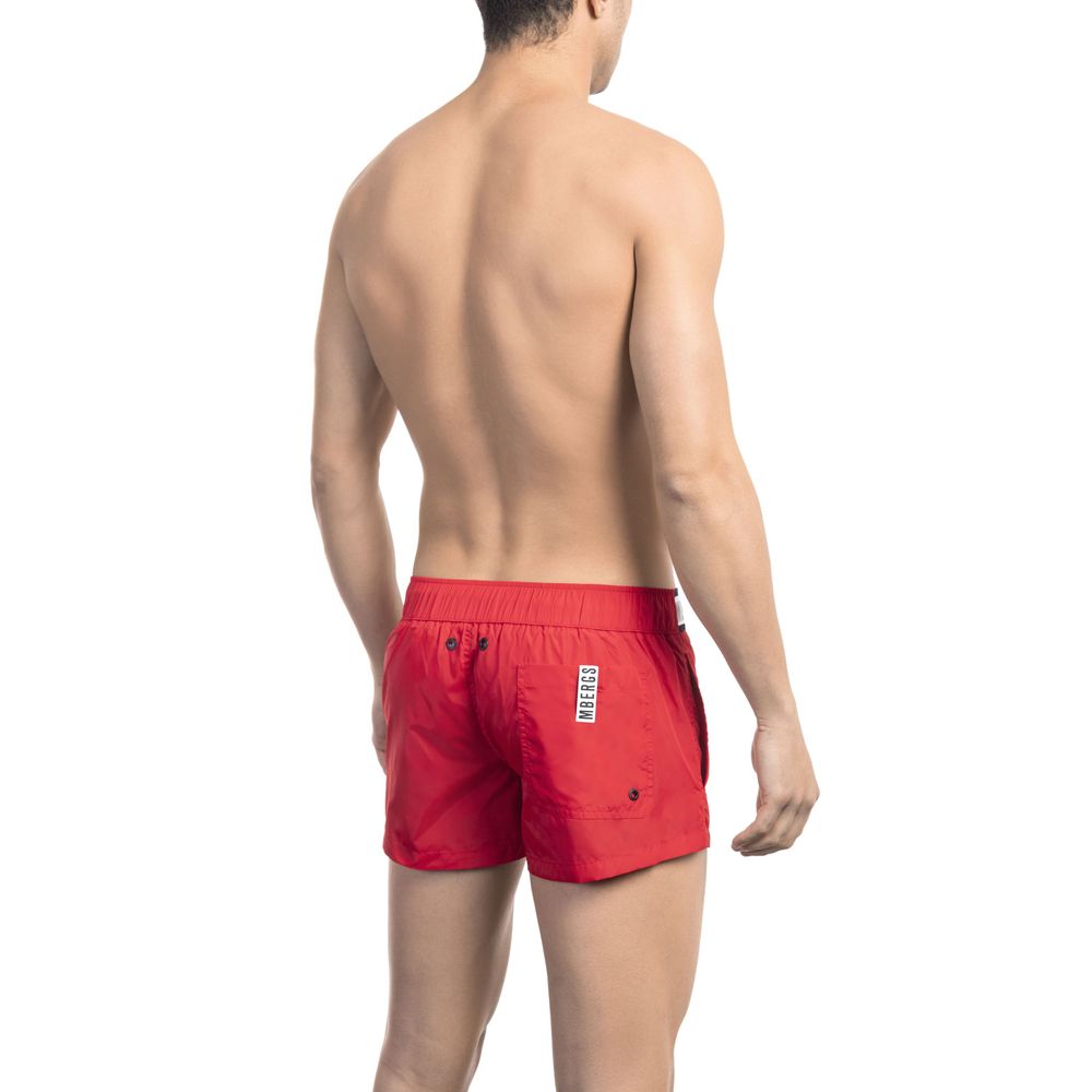 Bikkembergs Red Polyamide Men Swim Short -   -  Bikkembergs.