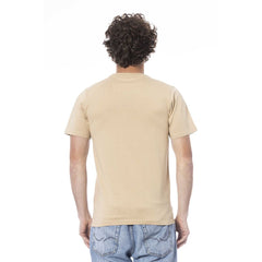 Cavalli Class Beige Cotton Men T-Shirt -   -  Cavalli Class.