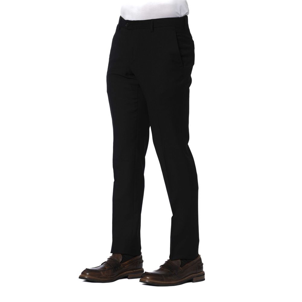 Trussardi Black Wool Men's Trouser -   -  Trussardi.