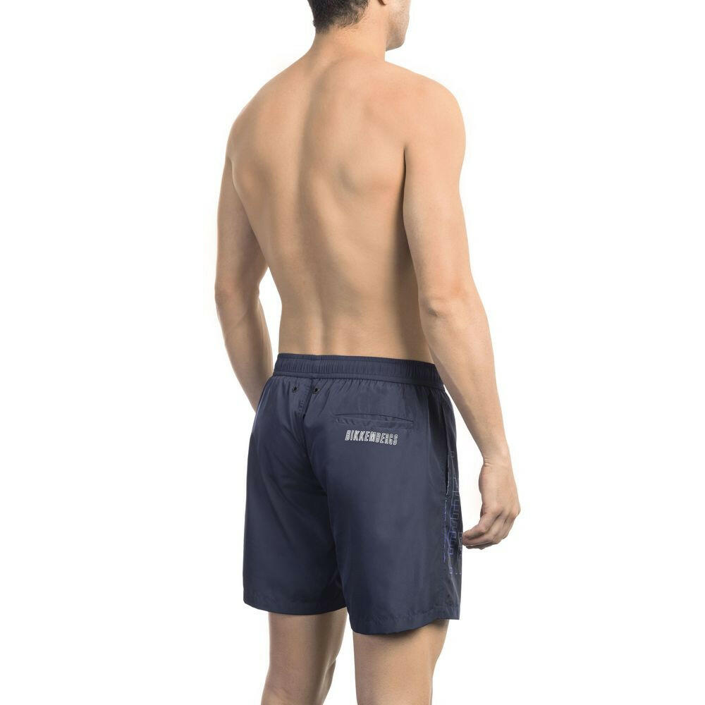 Bikkembergs Blue Polyester Men Swim Short -   -  Bikkembergs.