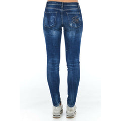 Frankie Morello Blue Cotton Women Jeans -   -  Frankie Morello.