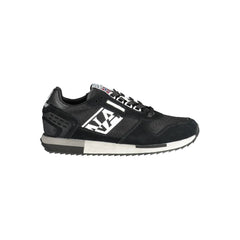 Napapijri Black Leather Men Sneaker -   -  Napapijri.
