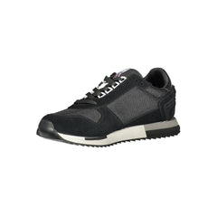 Napapijri Black Leather Men Sneaker -   -  Napapijri.