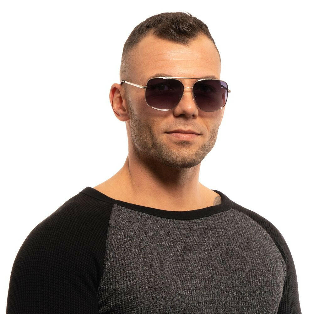 Guess Silver Men Sunglass -   -  Guess.