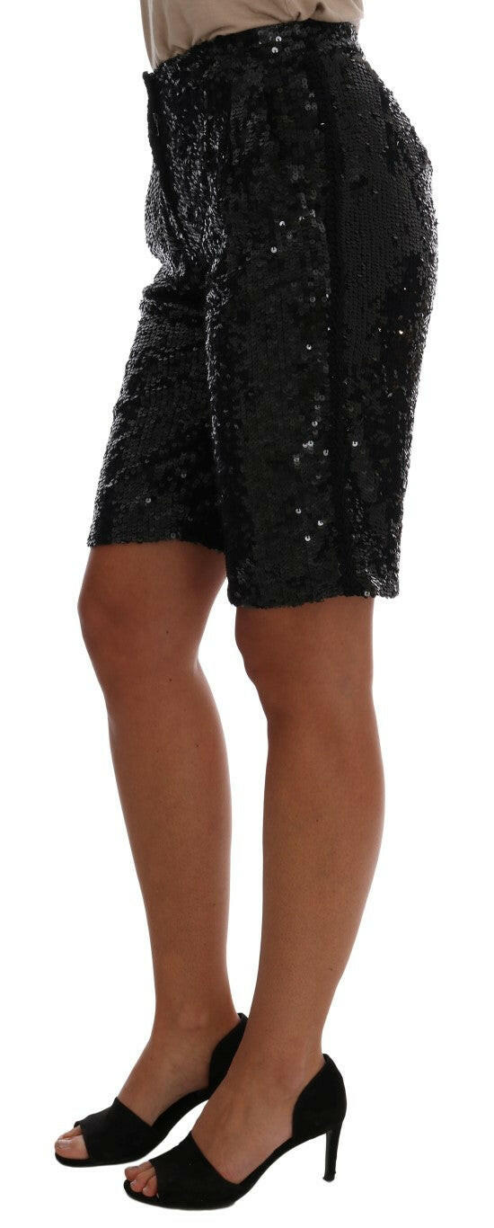 Dolce & Gabbana Black Sequined Fashion Shorts -   -  Dolce & Gabbana.