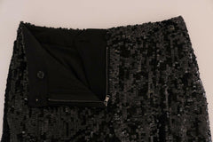 Dolce & Gabbana Black Sequined Fashion Shorts -   -  Dolce & Gabbana.