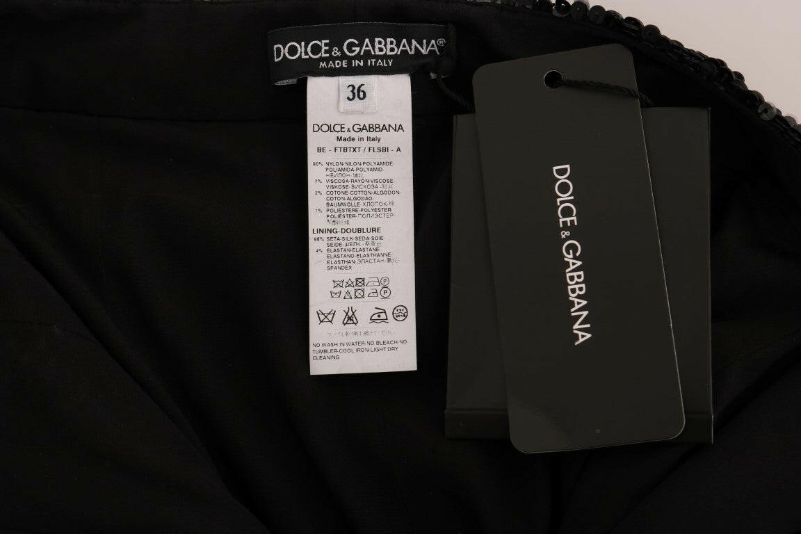Dolce & Gabbana Black Sequined Fashion Shorts -   -  Dolce & Gabbana.