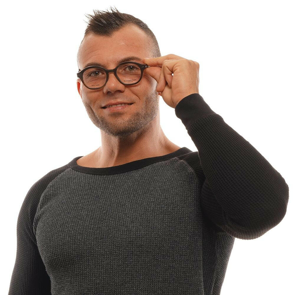 Ermenegildo Zegna Brown Men Glasses Frame -   -  Ermenegildo Zegna.
