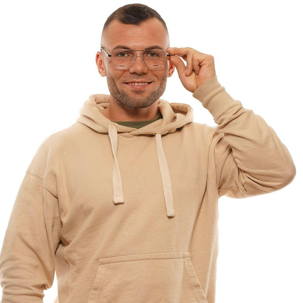 BMW Silver Men Glasses Frame -   -  BMW.
