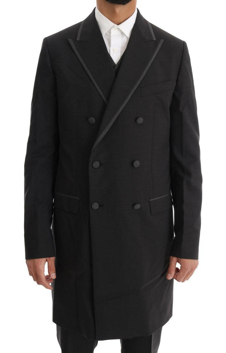 Dolce & Gabbana Gray Wool Stretch 3 Piece Two Button Suit -   -  Dolce & Gabbana.