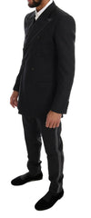 Dolce & Gabbana Gray Wool Double Breasted 3 Piece Suit -   -  Dolce & Gabbana.