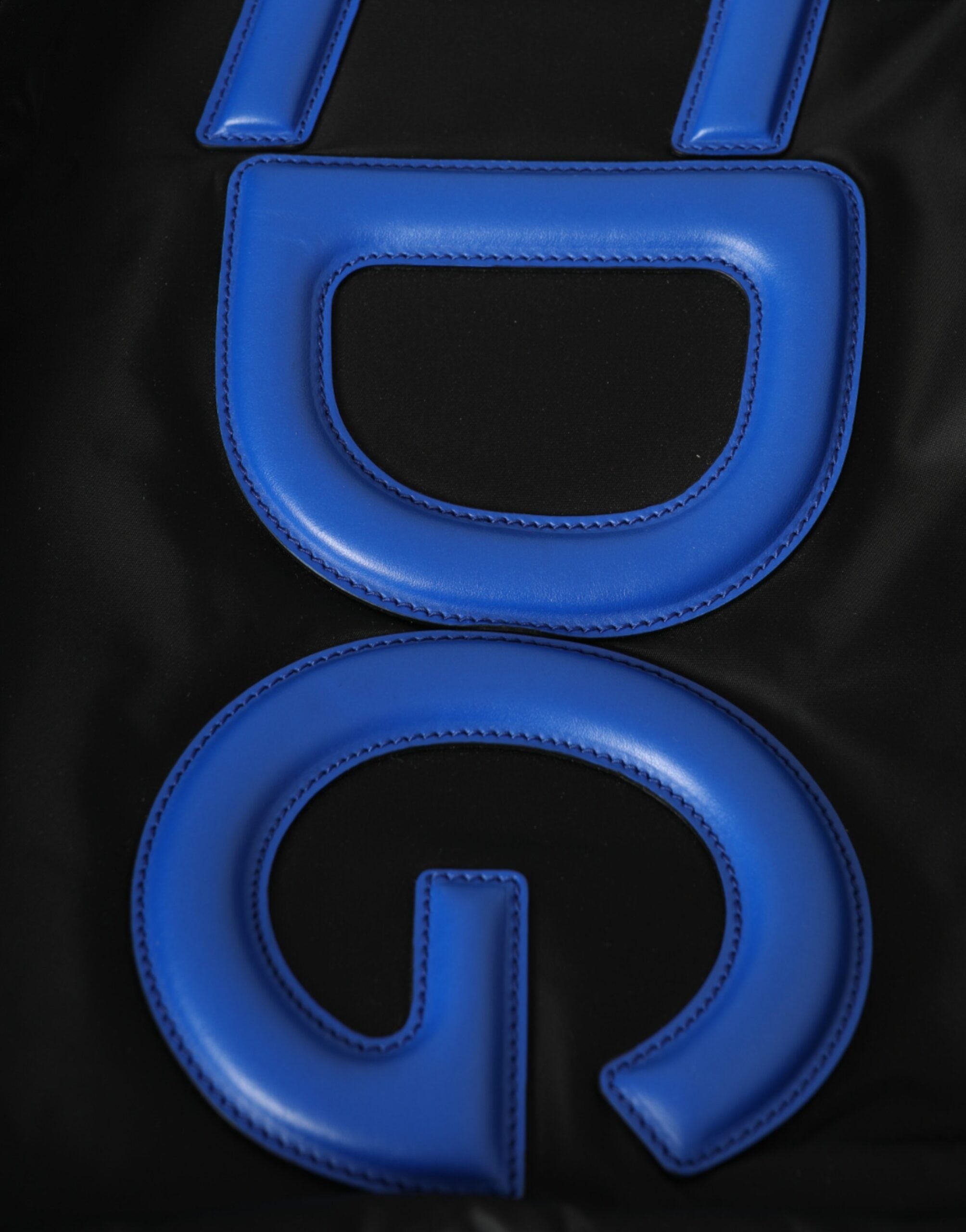 Dolce & Gabbana Black Nylon Blue Leather Hashtag Shopping Tote Bag -  Tote Bag for Men -  Dolce & Gabbana.
