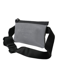 Dolce & Gabbana Gray Neoprene Logo Zip Waist Fanny Pack Belt Pouch Bag -   -  Dolce & Gabbana.