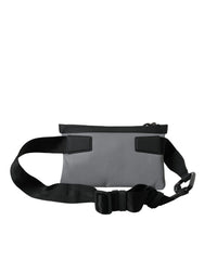 Dolce & Gabbana Gray Neoprene Logo Zip Waist Fanny Pack Belt Pouch Bag -   -  Dolce & Gabbana.