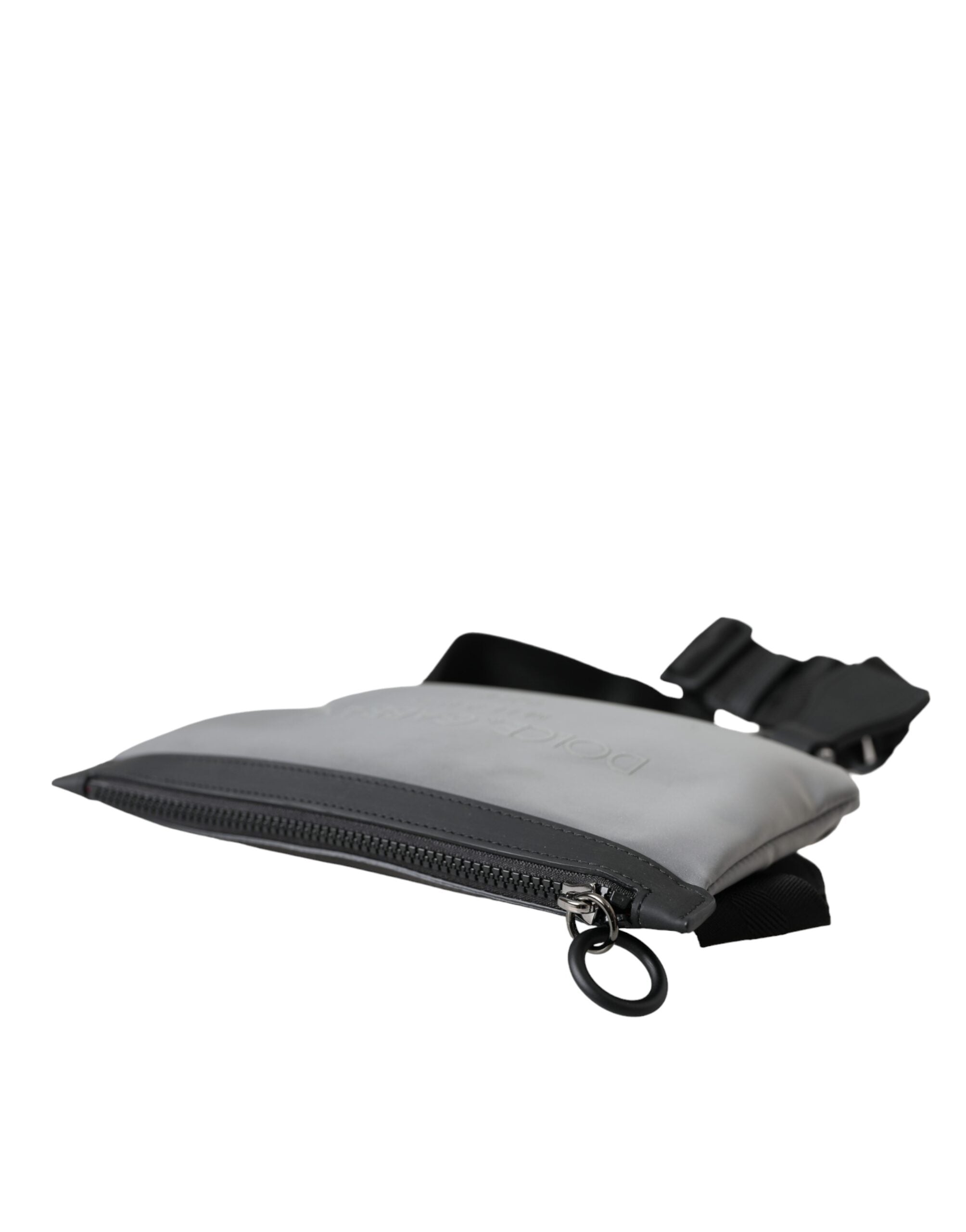 Dolce & Gabbana Gray Neoprene Logo Zip Waist Fanny Pack Belt Pouch Bag -   -  Dolce & Gabbana.