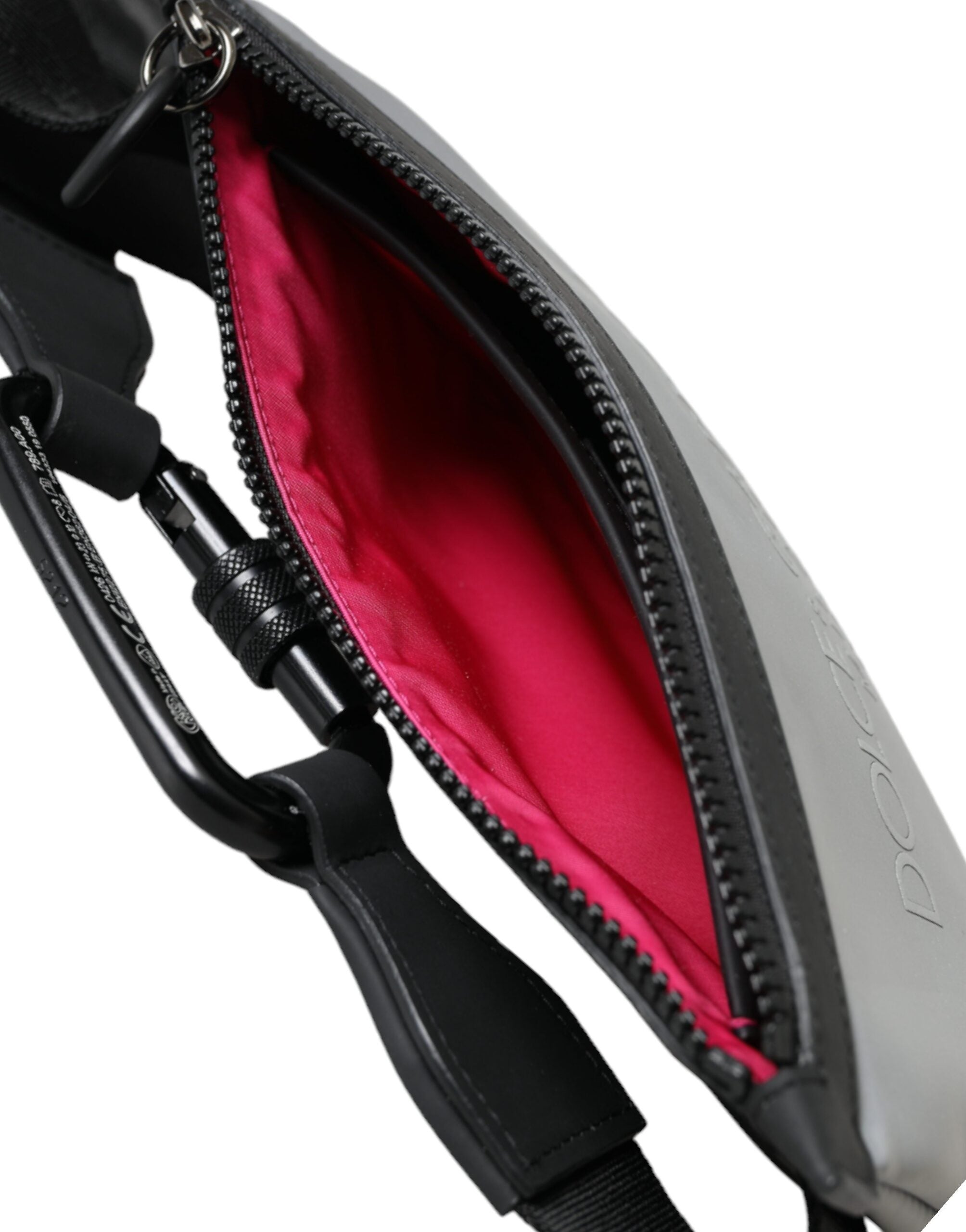 Dolce & Gabbana Gray Neoprene Logo Zip Waist Fanny Pack Belt Pouch Bag -   -  Dolce & Gabbana.