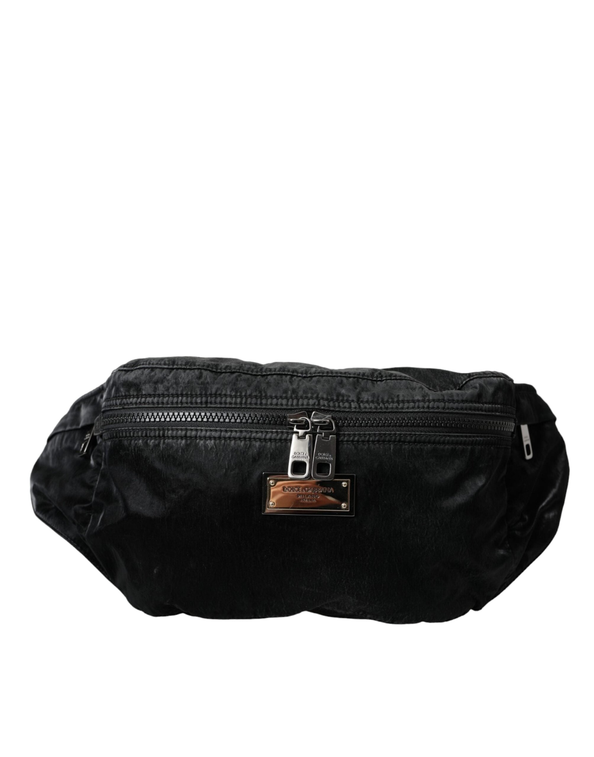 Dolce & Gabbana Black Nylon Logo Plaque Belt Waist Fanny Pack Bag -   -  Dolce & Gabbana.