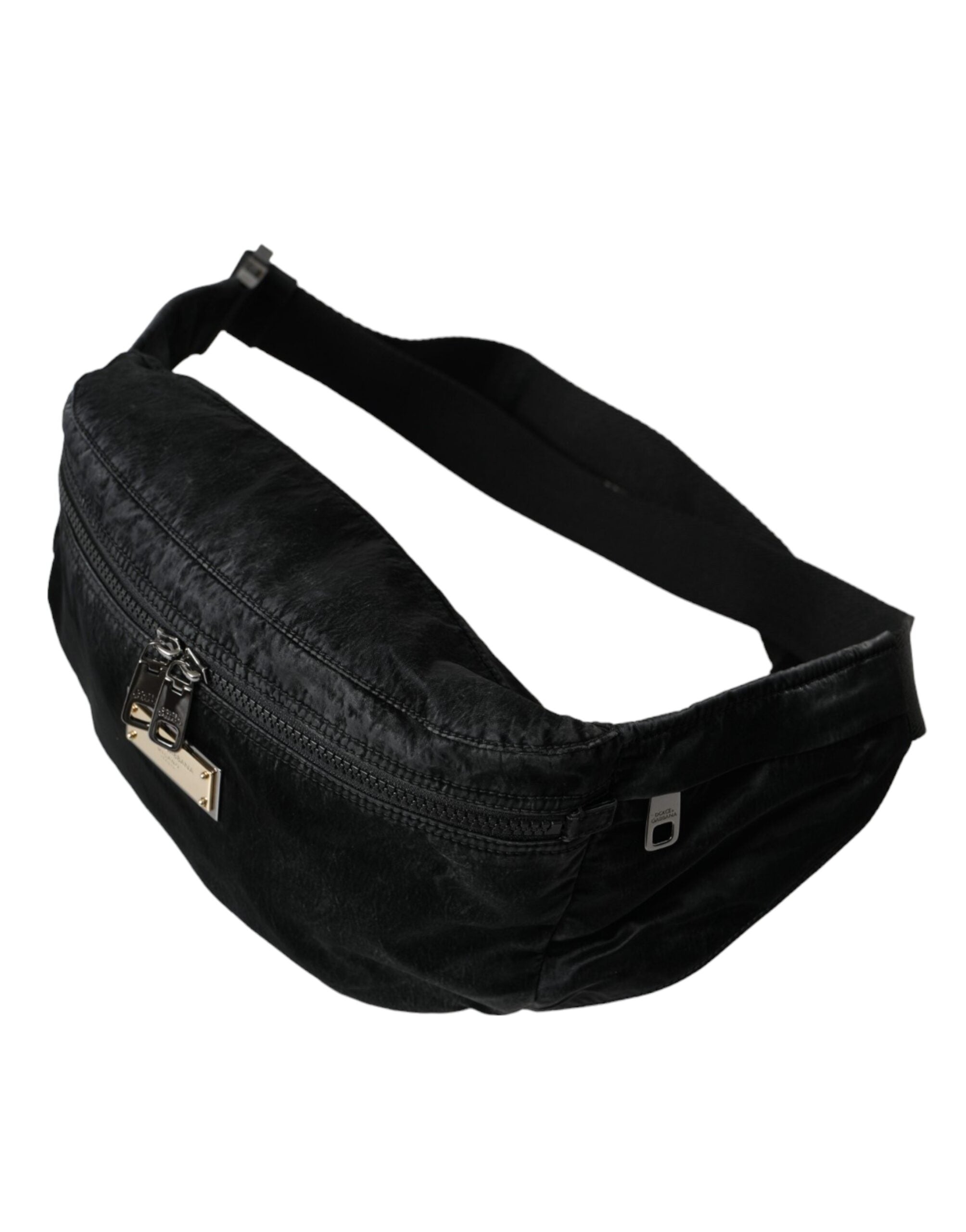 Dolce & Gabbana Black Nylon Logo Plaque Belt Waist Fanny Pack Bag -   -  Dolce & Gabbana.
