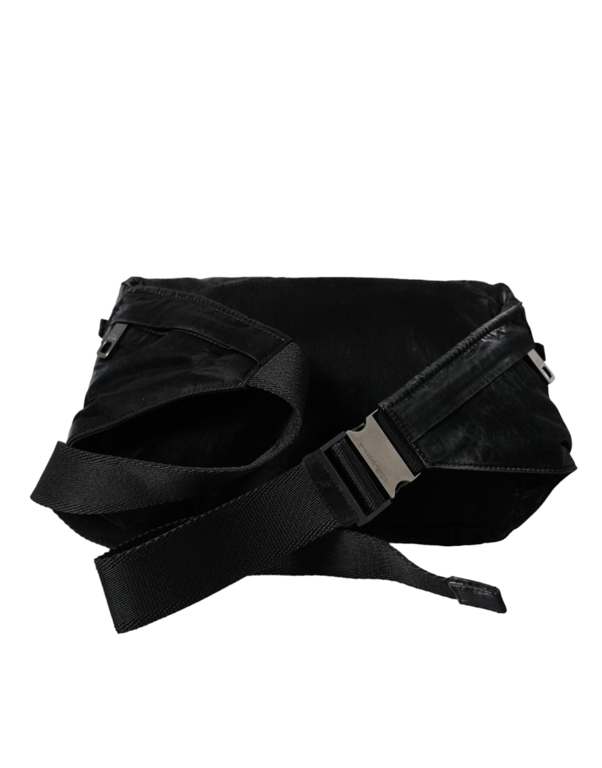 Dolce & Gabbana Black Nylon Logo Plaque Belt Waist Fanny Pack Bag -   -  Dolce & Gabbana.