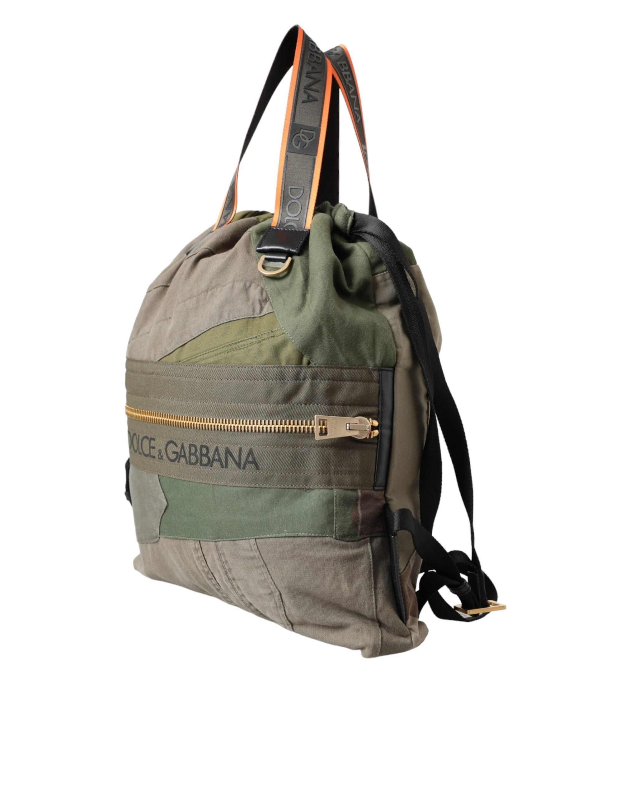 Dolce & Gabbana Military Green Patchwork Rucksack Backpack Bag -   -  Dolce & Gabbana.