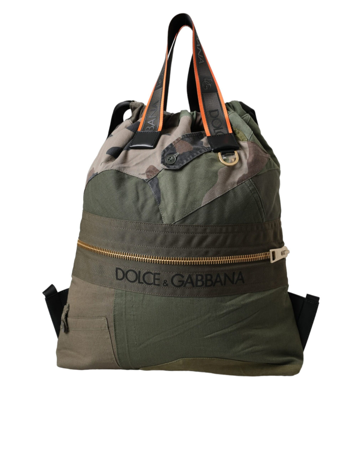 Dolce & Gabbana Military Green Patchwork Rucksack Backpack Bag -   -  Dolce & Gabbana.