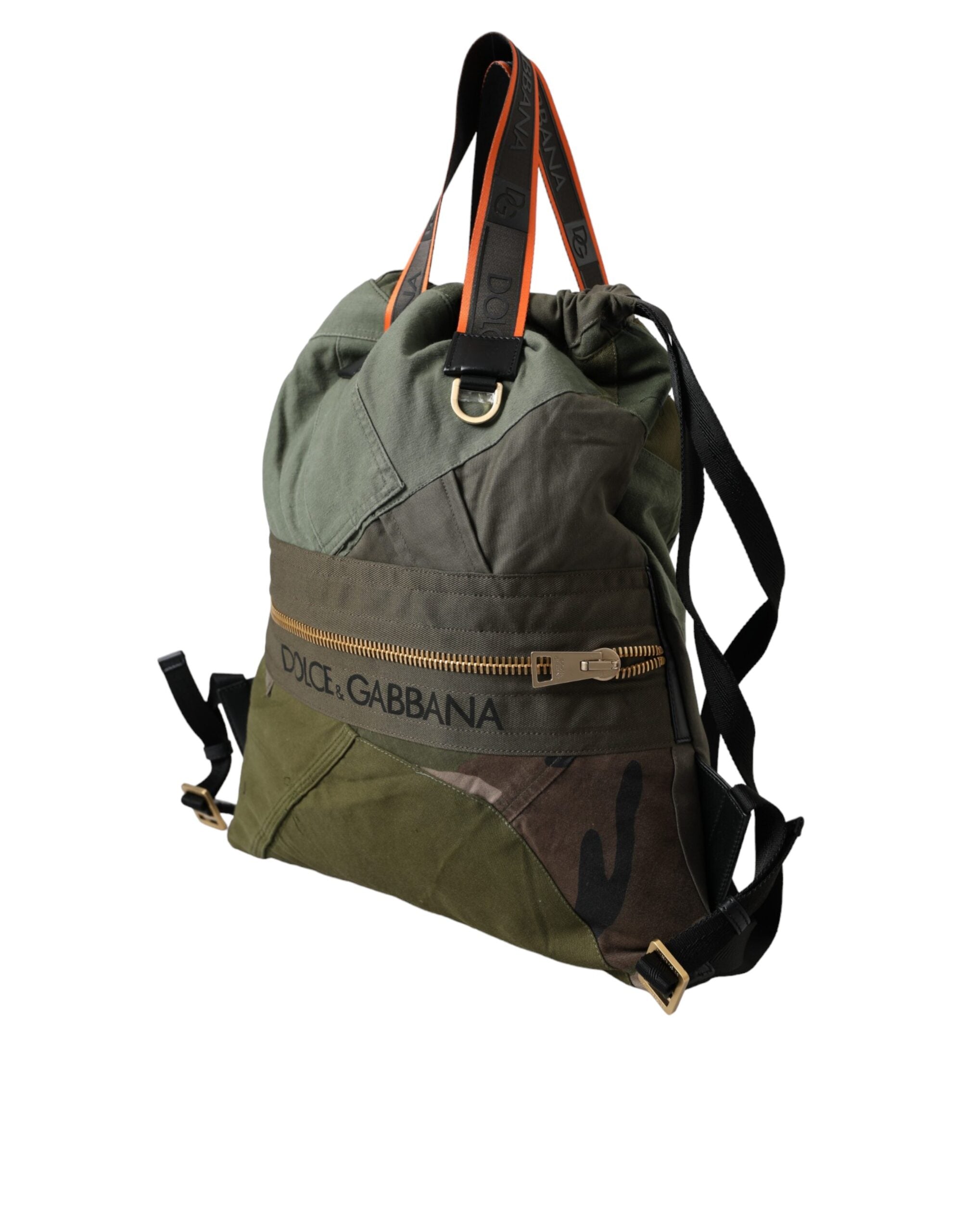Dolce & Gabbana Military Green Patchwork Rucksack Backpack Bag -   -  Dolce & Gabbana.