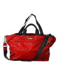 Dolce & Gabbana Red Nylon Calfskin Hand Shoulder Duffel Bag -  Luggage and Travel for Men -  Dolce & Gabbana.