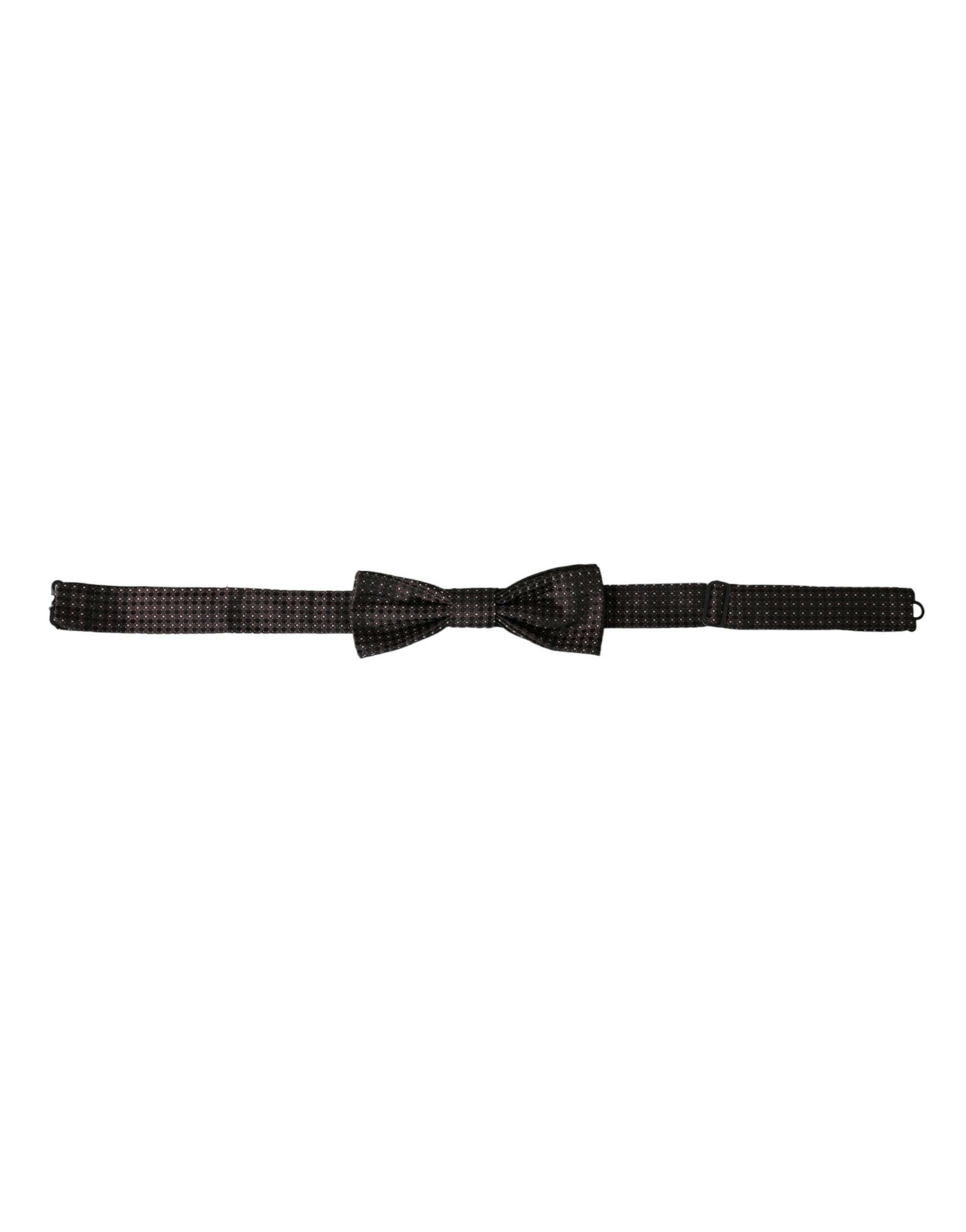Dolce & Gabbana Brown Fantasy Silk Adjustable Neck Men Papillon Bow Tie -  Neckties, Men -  Dolce & Gabbana.