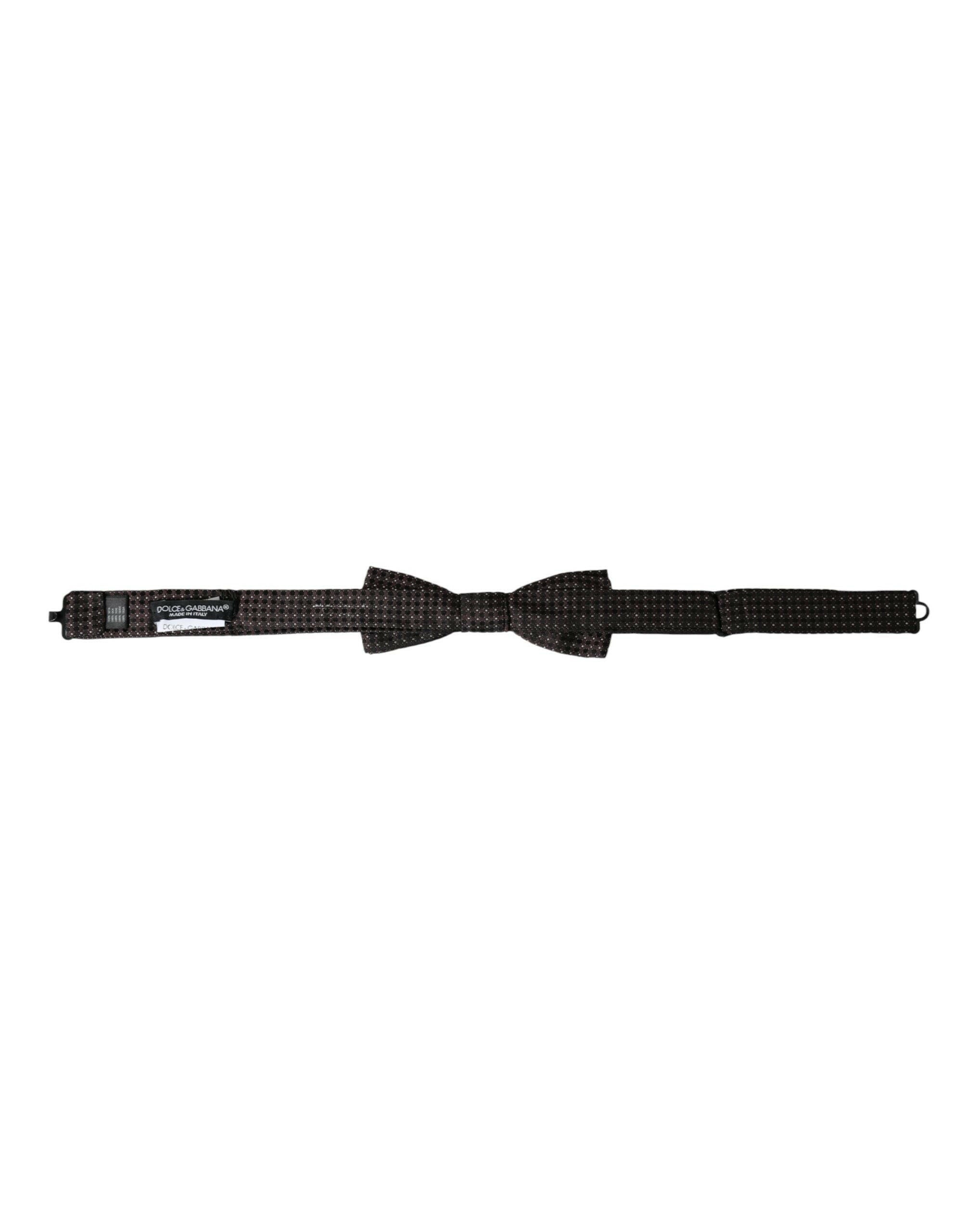 Dolce & Gabbana Brown Fantasy Silk Adjustable Neck Men Papillon Bow Tie -  Neckties, Men -  Dolce & Gabbana.