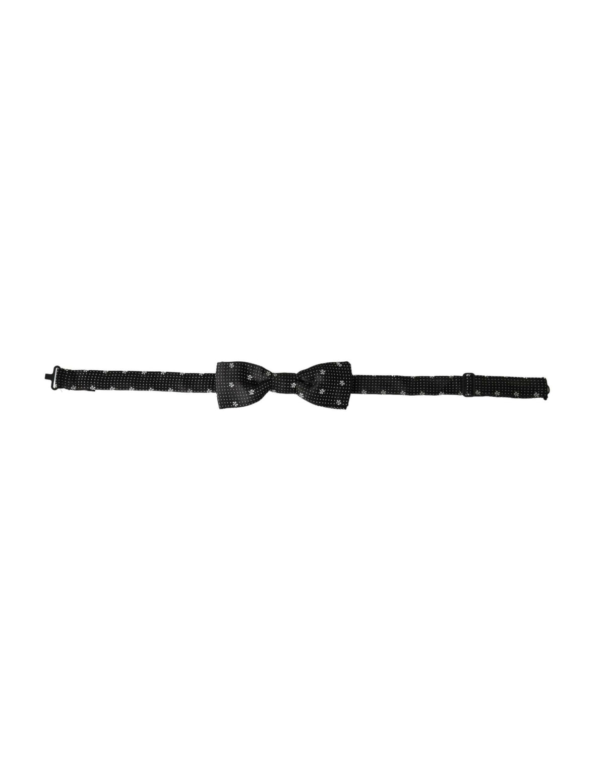 Dolce & Gabbana Black Silk Floral Adjustable Neck Men Papillon Bow Tie -  Neckties, Men -  Dolce & Gabbana.