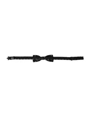 Dolce & Gabbana Black Silk Floral Adjustable Neck Men Papillon Bow Tie -  Neckties, Men -  Dolce & Gabbana.
