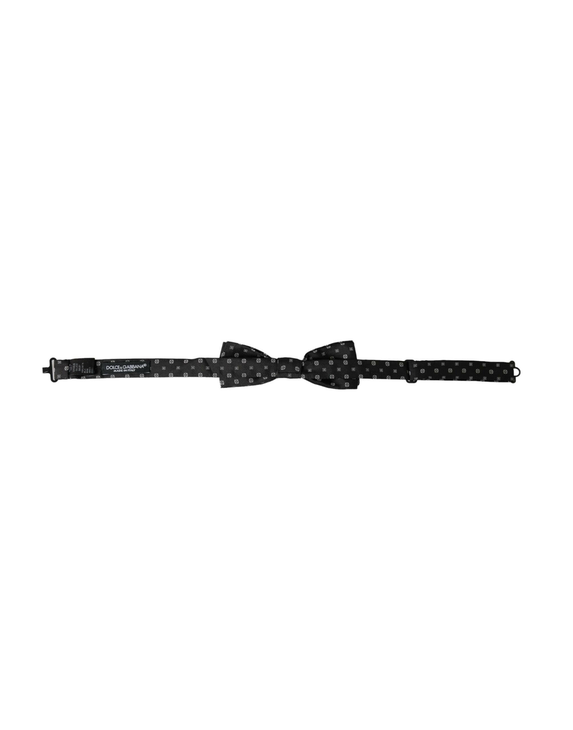 Dolce & Gabbana Black Silk Fantasy Adjustable Neck Men Papillon Bow Tie -  Neckties, Men -  Dolce & Gabbana.